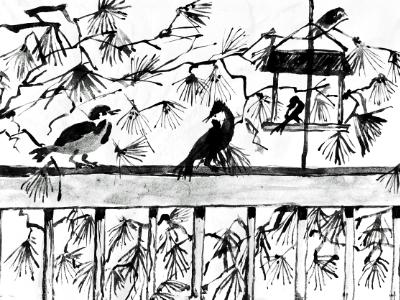Birds on a Fence